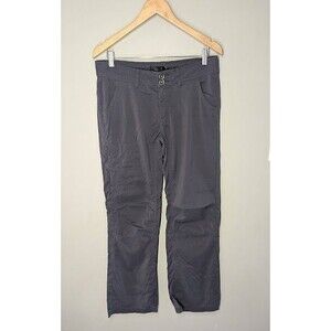 PrAna Halle Pants Women's Size 10 Roll Tab Gray Straight Hiking Gorp Trail